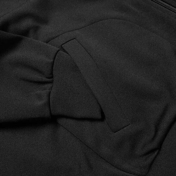 COMME DES GARCONS CDG PLAY BLACK FULL ZIP HOODIE WITH RED HEART SIZE SMALL - Picture 9 of 14